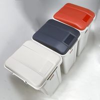 トラスコ中山 TRUSCO Rジョイント分別ボックス 45L フタ色グレー(灰色) TRJ03A 1個 582-3723（直送品）