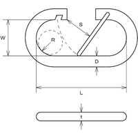 水本機械製作所 水本 ステンレス パワーO型フック 長さ61mm B-3102 1袋(1個) 653-6201（直送品）