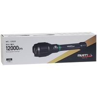イチネンアクセス MUSTTOOL 充電式フラッシュライト 12000LM ブラック 87265 1個 657-1032（直送品）