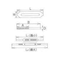 水本機械製作所 水本 ステンレス 枠式ターンバックル(ストレート&ストレート) 捻子径2分5厘 TB-8S 1個 849-2948（直送品）