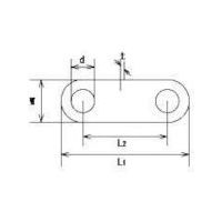 水本機械製作所 水本 ステンレス Uボルト用楕円プレート ピッチ32mm UBP-0832 1個 849-3049（直送品）