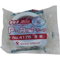 寺岡製作所 TERAOKA Pーカットテープ NO.4170 透明 50mmX25M 4170 50X25 1巻 522-6862（直送品）