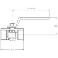トラスコ中山 TRUSCO ボールバルブ レデューストボアタイプ(800型・ステンレスSCS13A)11/2 BAV-SR40A 1個（直送品）