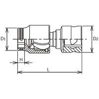 Koーken ZーEAL 1/4(6.35mm)SQ. ナットグリップユニバーサルソケット 10mm 2441MZ-10 1個（直送品）