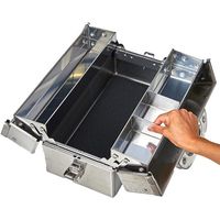 トラスコ中山 TRUSCO ステンレス両開きツールボックス 二段式 370x185x215mm SU3D-370 1個 562-8178（直送品）