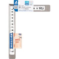 シンワ測定 シンワ 曲尺平ぴた ホワイト 15×11cm 表裏同目 11189 1本 566-1898（直送品）