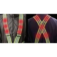 喜多 LEDストレッチ安全ベルト(4.8cm幅) No6100 ライム フリー NO6100-LIM-F 1着 585-1659（直送品）