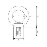 水本機械製作所 水本 ステンレス アイボルトミリネジ 捻子径Mー14 IB-14M 1個 849-1573（直送品）