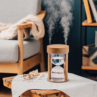 ライフオンプロダクツ 砂時計型コードレス加湿器ライト機能付 ブラウン LCAHF001-BR 1台