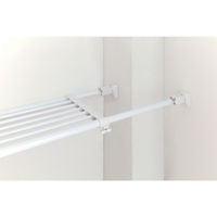 平安伸銅工業 突っ張り棚 強力 ホワイト 耐荷重50～30kg 幅73～112cm 奥行き25cm TAI-20 1個