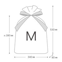 ヘッズ クラシカルクリスマスリボン付PEギフトバッグーM XCL-RBM 1袋(20枚)