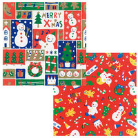 【クリスマス】ヘッズ クリスマススノーマン包装紙ー2XS-2W1袋（50枚）