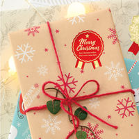 【クリスマス】ヘッズ メリークリスマス強粘着リボン型シールー1XM-1S1袋（100枚）