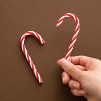 【クリスマス】ヘッズキャンディケーン風ラッピングピックー1X-WPC11袋（10本）