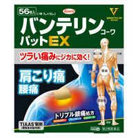 バンテリンコーワパットEX 56枚 2箱セット 興和  痛み止め 貼り薬 筋肉痛 関節痛【第2類医薬品】