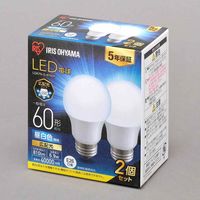 アイリスオーヤマ LED電球 E26 広配光 60形相当 昼白色 2個セット LDA7N-G-6T62P 1箱(2個入)