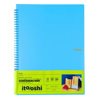 プラス イトオシ ツインリング型ファイル A4 1ポケットタイプ スカイブルー 91817 1冊