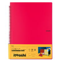 プラス イトオシ ツインリング型ファイル A4 9ポケットタイプ レッド 91830 1冊