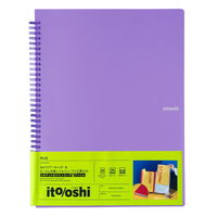 プラス イトオシ ツインリング型ファイル A4 1ポケットタイプ パープル 91814 1冊