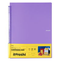 プラス イトオシ ツインリング型ファイル A4 2ポケットタイプ パープル 91824 1冊