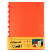 プラス イトオシ ツインリング型ファイル A4 9ポケットタイプ オレンジ 91836 1冊