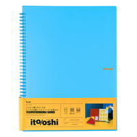 プラス イトオシ ツインリング型ファイル A4 9ポケットタイプ スカイブルー 91837 1冊