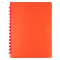 プラス イトオシ ツインリング型ファイル A4 2ポケットタイプ オレンジ 91826 1セット(1冊×5)