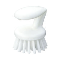 キッチンブラシ 握りやすい ゴシゴシ洗える まな板・ザル・調理器具洗い キズつけにくい ホワイト 日本製 1個 まめいた