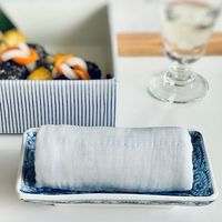 白雪ふきん いろむじ 高級蚊帳生地使用 吸水性がよく すぐ乾く 台拭き 食器拭き おしぼり ブルー 1枚