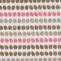 白雪 友禅ふきん 吸水性がよく すぐ乾く 友禅染め かや織りふきん 台拭き 食器拭き COFFEE BEANS グァテマラピンク 1枚