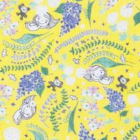 白雪 友禅ふきん 吸水性がよく すぐ乾く 友禅染め かや織りふきん 台拭き 食器拭き 笑顔の花 1枚