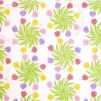 白雪 友禅ふきん 吸水性がよく すぐ乾く 友禅染め かや織りふきん 台拭き 食器拭き ウインドミルオブチューリップス 1枚