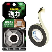 スリーエム(3M) スコッチ 強力両面テープ 外壁面用 幅10mm×長さ1.5m 1セット（10巻：1巻×10） KB-10R