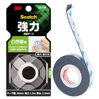スリーエム(3M) スコッチ 強力両面テープ 凸凹面用 幅19mm×長さ1.5m 1セット（5巻：1巻×5） KH-19R