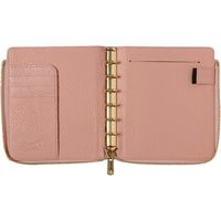 システム手帳カバー クオバディス タイマー１４/ダスティパステル　（本革）　Lジップカバー ミニ６穴サイズ パウダーピンク １冊（直送品）