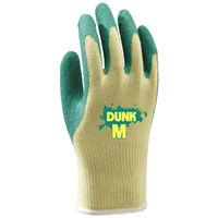 【天然ゴム背抜き手袋】 川西工業 ダンク 2504GM グリーン 1双