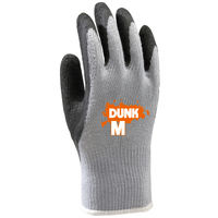 【天然ゴム背抜き手袋】 川西工業 ダンク 2503BM ブラック 1双