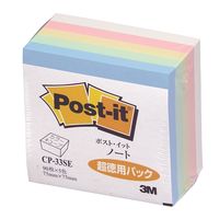 スリーエム(3M) ポストイット ふせん 付箋 カラーキューブ 75mm×75mm パステルカラー 1パック CP-33SE