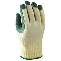 【天然ゴム背抜き手袋】 川西工業 ゴム張りダンク 2515 グリーン フリー 1双