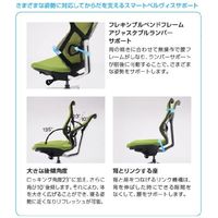 【設置込】イトーキ セクアチェア ハイバック T型肘付 ハンガー付 ブルー×ホワイト×ミラー×ホワイト 1脚（直送品）