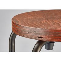 【軒先渡し】桜屋工業 CHERRY RESTAREA スツール C-703 ブラック×ブラウン 1台（直送品）