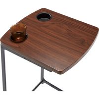 【軒先渡し】桜屋工業 CHERRY HOMEDAY サイドテーブル LT-59W 幅350×奥行400×高さ600ｍｍ ブラック×ウォールナット 1台（直送品）