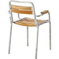 【軒先渡し】桜屋工業 屋外用 ガーデンチェア オーリンズアーム シルバー×リサイクル調多色塗装 1台（直送品）