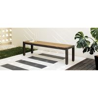 【軒先渡し】桜屋工業 屋外用 ガーデンベンチ バレッタベンチ180 幅1800mm ダークブラウン×ナチュラル 1台（直送品）