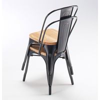 【軒先渡し】桜屋工業 CHERRY RESTAREA チェア パンガス 3型 ブラック×クリア 1台（直送品）