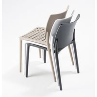 【軒先渡し】桜屋工業 屋外用 ガーデンチェア メッシーナ ホワイト 1台（直送品）