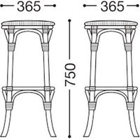 【軒先渡し】桜屋工業 屋外用 ガーデンチェア モリシャススツール2型 ダークブラウン×ダークブラウン 1台（直送品）