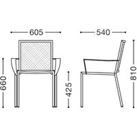 【軒先渡し】桜屋工業 屋外用 ガーデンチェア ラスティアーム ブラウン 1台（直送品）