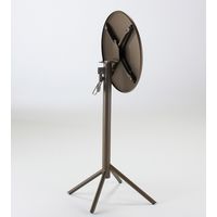 【軒先渡し】桜屋工業 屋外用 ガーデンテーブル ラスティハイテーブル 幅610×奥行610×高さ1065ｍｍ ブラウン 1台（直送品）