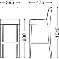 【軒先渡し】桜屋工業 CHERRY RESTAREA ハイチェア レスタック S80 既製 ナチュラル×ホワイト 1台（直送品）